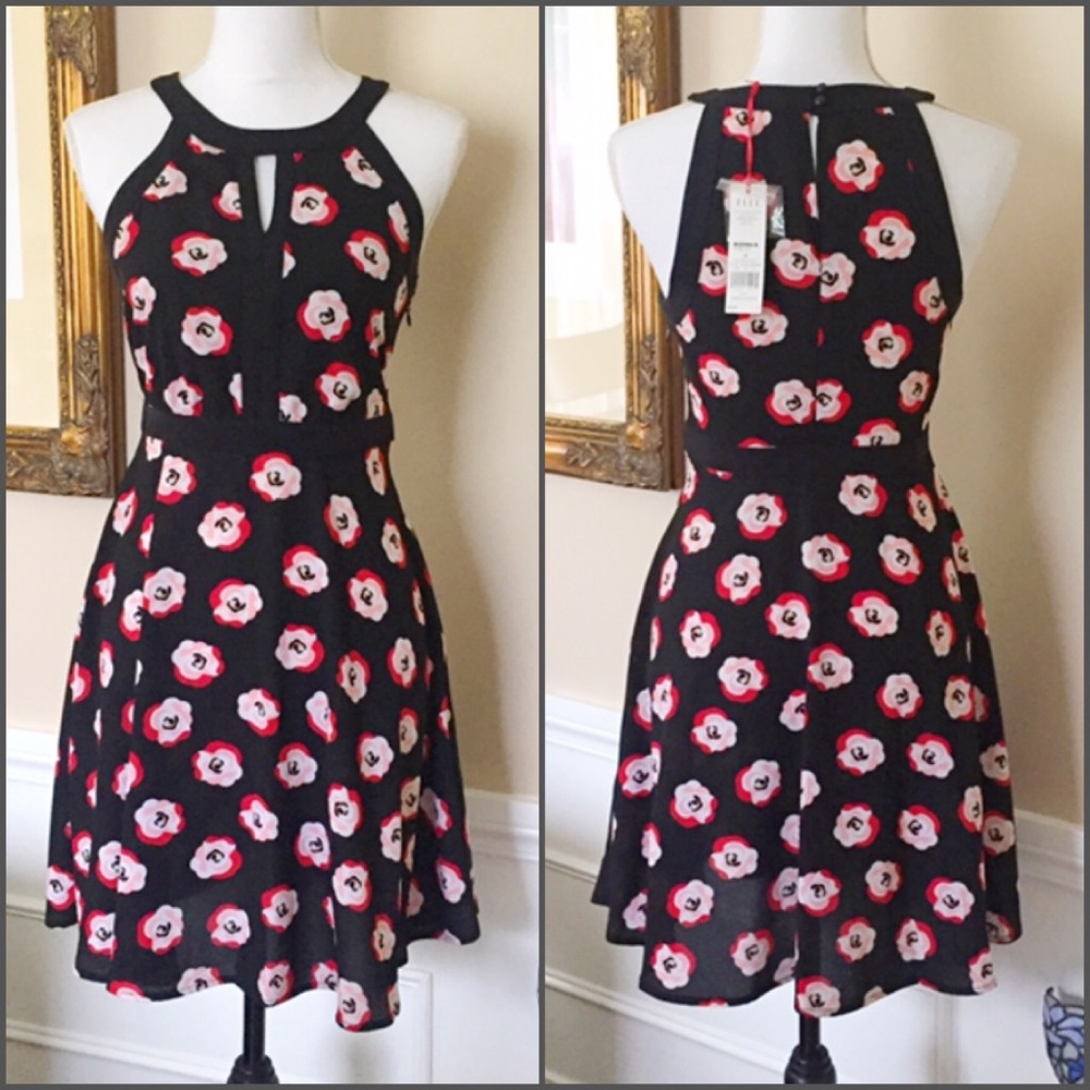 ELLE Salsa Floral Halter Dress